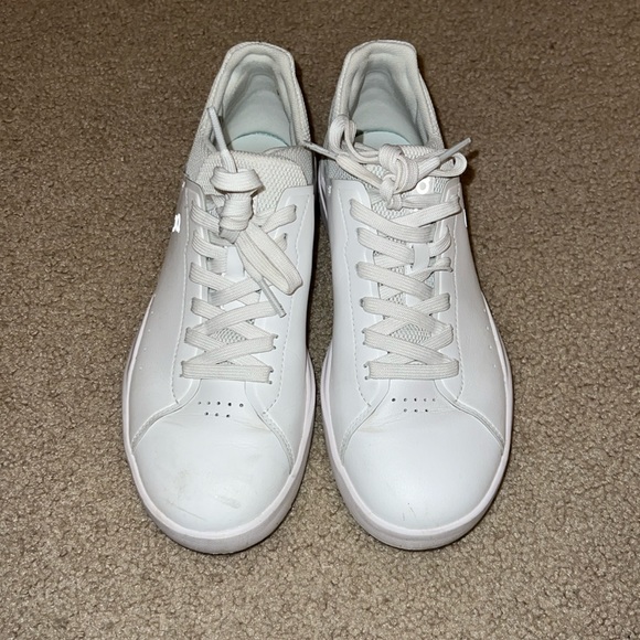 On Running Shoes - on cloud the roger white sneakers